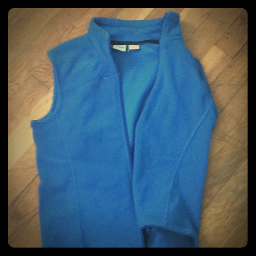 Blue fleece vest